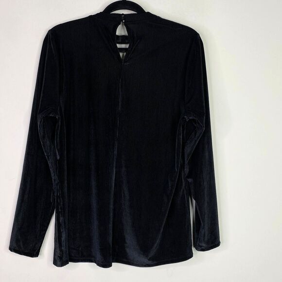 Lane Bryant Velour Velvet Fitted Mock-Neck Cutout Top Women's Size 14/16 - Picture 10 of 10